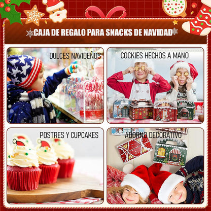 Pack X4 Cajas De Regalo Navidad Cajas De Navidad Caja Carton