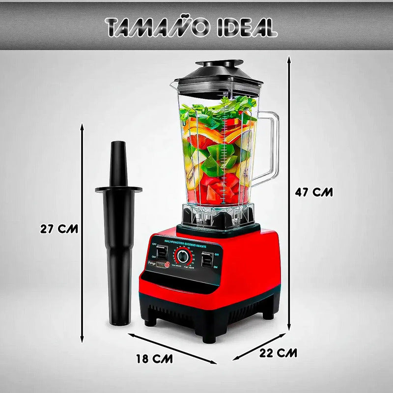 Licuadora Arcashopping De 2.5 Litros Con 2400w Y 6 Cuchillas De Acero Inoxidable Rojo