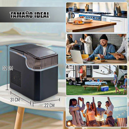 Maquina De Hielo Máquina Portátil Para Hacer Hielo Hieleras Gris Oscuro
