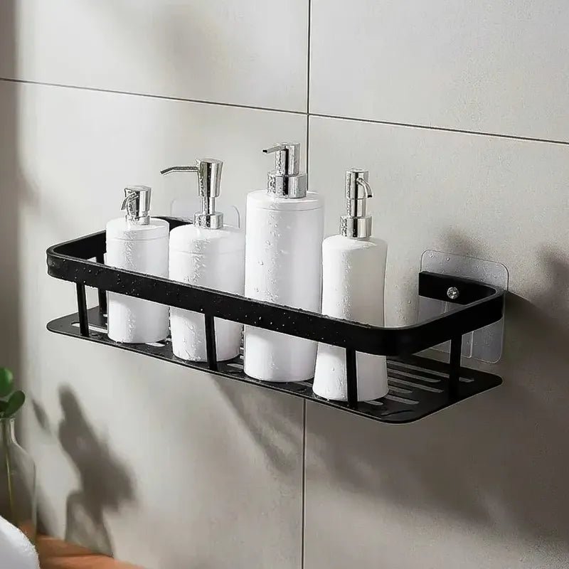 Organizador De Ducha Esquinero Okshop En Aluminio Negro Para Baño