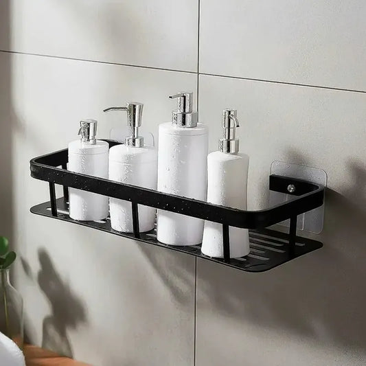 Organizador De Ducha Esquinero Okshop En Aluminio Negro Para Baño