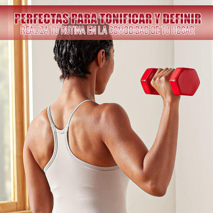 Mancuerna Hexagonal 1.5 Kg Set Mancuernas Pesa Hexagonal Verde