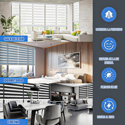 Cortinas Roller Cortina Roller 100x200cm Persianas Enrollabl Blanco
