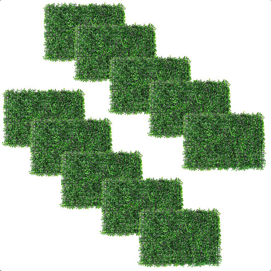 Pack 10 Jardin Vertical Artificial Muro Artificial 60x40cm Verde Verde Musgo