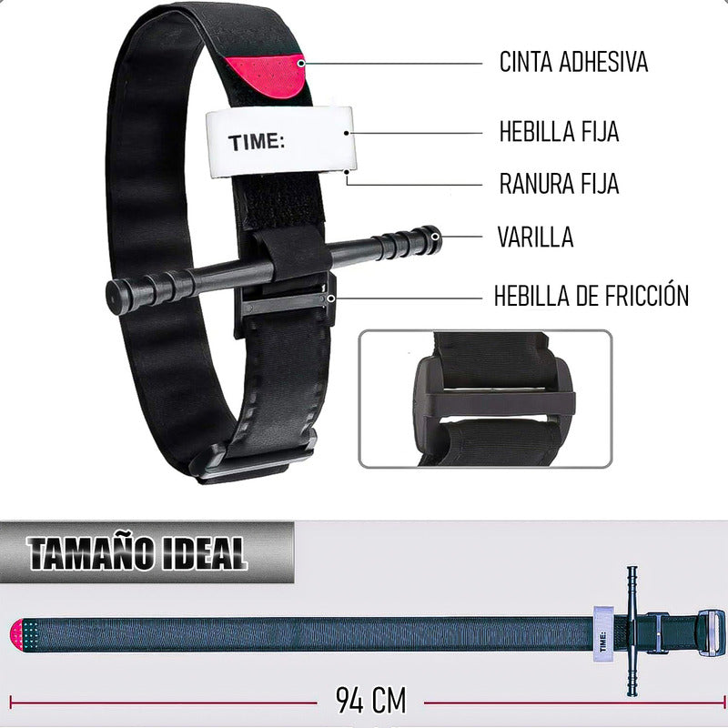 Torniquete Tactico Primeros Auxilios Torniquete Medico Torni Negro