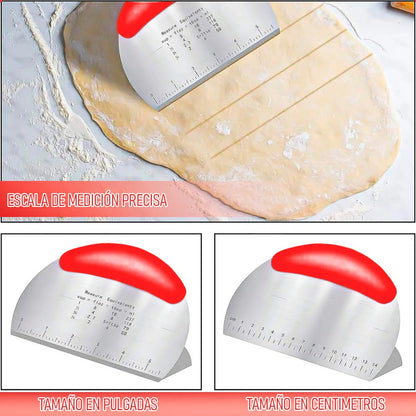 Pack 2 Espatula Cortador Masa Raspador Cortador Masa Acero Negro