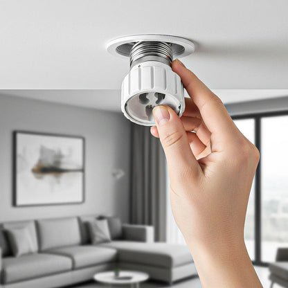 Adaptador E27 Adaptador De Foco E27 A Gu10 Adaptador Ampolle Blanco
