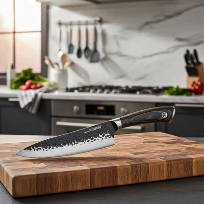 Cuchillo De Carne Hammer Grande Wayu De Acero Inoxidable Y Mango De Madera Pakka, 20 Cm