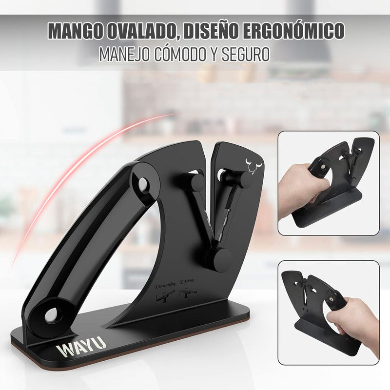 Afilador De Cuchillo Wayu Afilador De Cuchillos Profesional Arcashopping Afilador Cuchillo Wayu Afiladores Manuales Para Cuchillos Afilador Portatil Negro