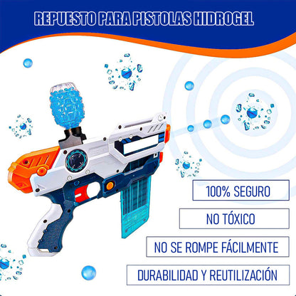 Repuesto Bolas De Gel Bolas De Gel Pack 20 Repuesto Pistola Azul