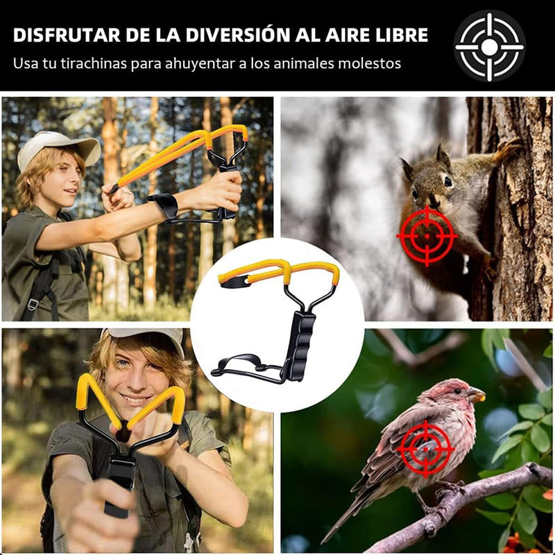 Resortera Caza Tirachinas Resorteras Resortera Profesional Negro