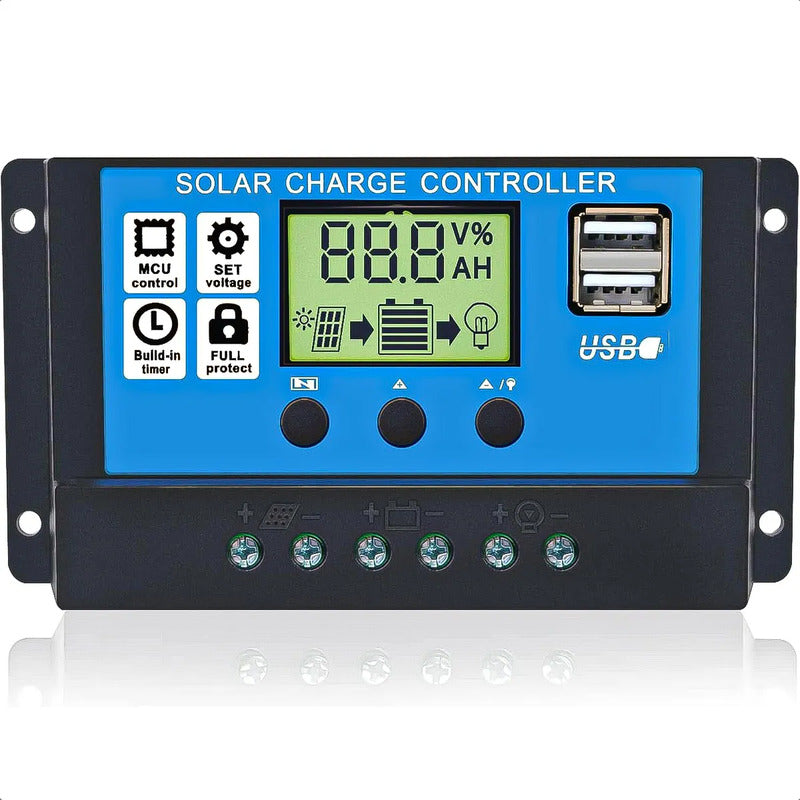 Regulador De Carga Solar 30a Controlador Panel Solar 12v 24v
