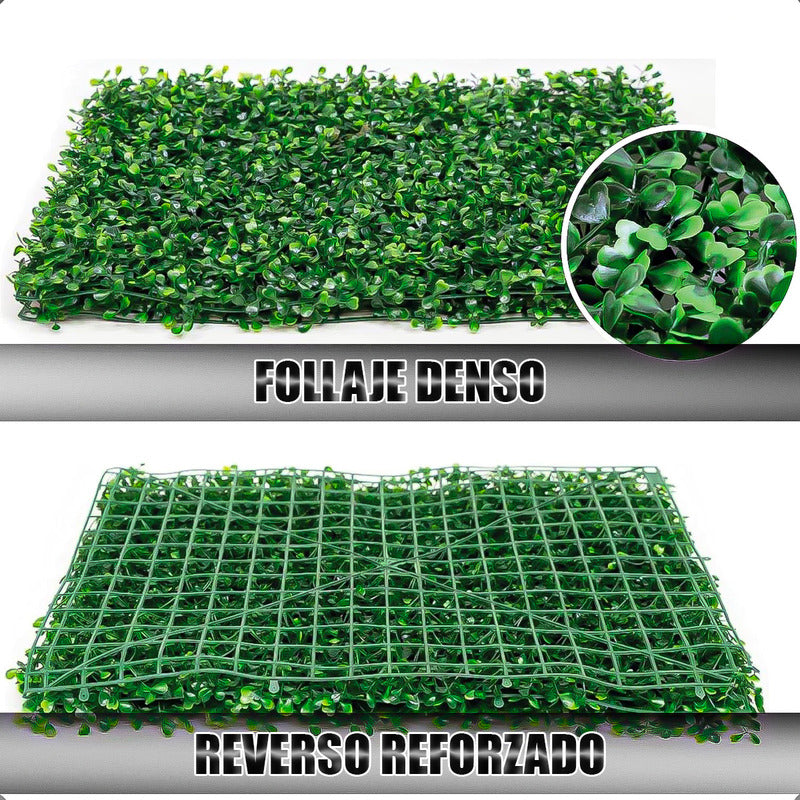 Pack 10 Jardin Vertical Artificial Muro Artificial 60x40cm Verde Verde Musgo