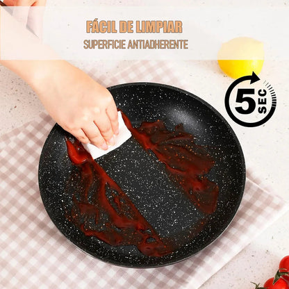 Juegos De Olla Bateria De Ollas Juego De Bateria Cocina Keep Bateria De Cocina Aluminio Revestimiento Antiadherente Juego Olla Silicona 5 Piezas Cuerpo Fundido Okshop
