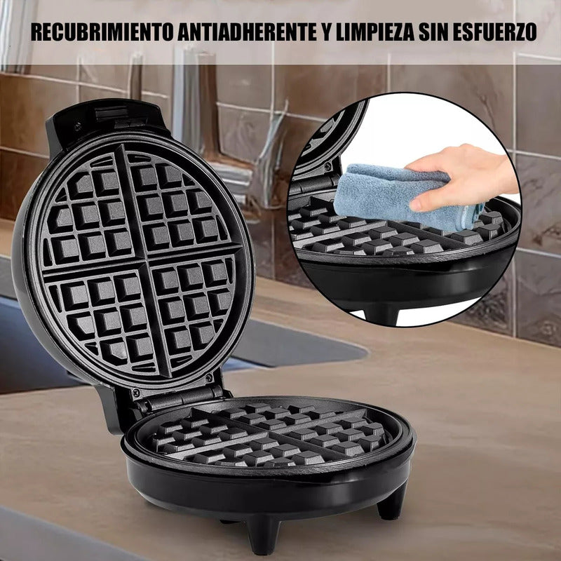Waflera Sandwichera Maquina Para Hacer Waffles Mini Waflera Maquina Para Hacer Waffles Teflón Superficie Antiadherente Waflera Chile Semiautomática Desayunos Doble Horneado Okshop