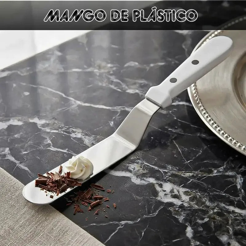 Espatula Metal Para Reposteria Espatula Para Torta De Metal Okshop Espátula De Glaseado Espatula Metal Para Reposteria Paleta De Acero Inoxidable Espátula Para Glasear De Repostería Espatulas Blanco