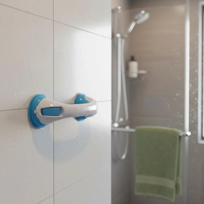 Agarradera Ducha Seguridad Azul Okshop Ventosa Antideslizante Abatible