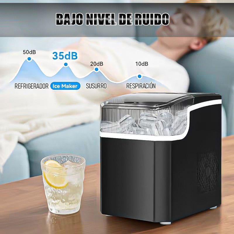 Maquina De Hielo Máquina Portátil Para Hacer Hielo Hieleras Gris Oscuro