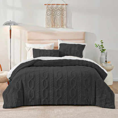 Plumon 1.5 Plazas Edredon De Cama Cubrecama Chiporro Coberto Negro