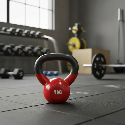 Pesa Rusa 4 Kg Pesas Kettlebell 4 Kg Pesa Rusa Crossfit Pesa Color Rojo