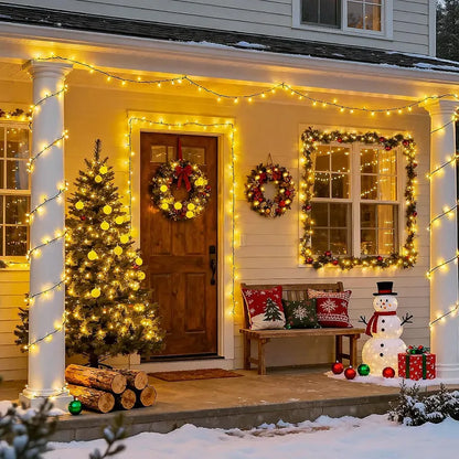 Pack 2 Luces Navideñas Luces Solares Luces Navidad Solar 22m Multicolor