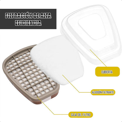 Mascara De Respiracion Mascara De Gas Mascara Antipolvo Masc Unica