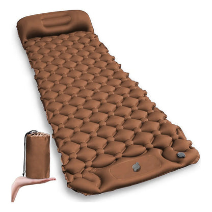 Colchoneta Inflable Camping Colchon Inflable 1 Plaza Portatil Colchones Inflables Nylon Senderismo Colchon Inflable 1 Plaza Poliuretano Preparacion Desastre Color Marron Okshop