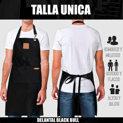 Delantal Parrillero Wayu Pechera Cocina Mandiles Cocina Wayu Negro Wayu