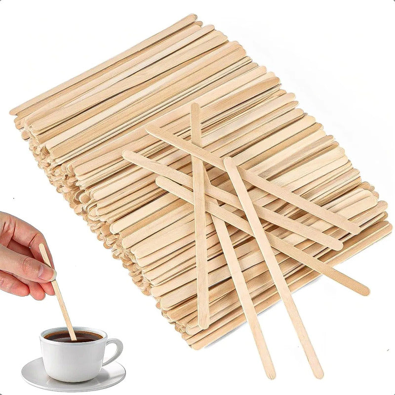 Pack 200 Palitos De Cafe Agitadores De Madera Agitador Cafe Madera