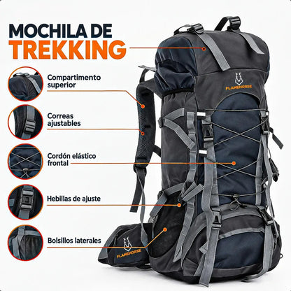 Mochila Camping 60l Mochila Para Montañismo Mochila Trekking Okshop Mochila Para Acampar 60 Litros Trekking Excursión... Azul