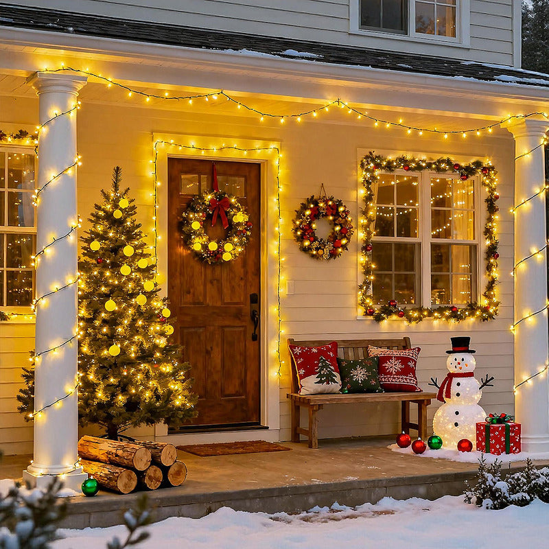 Luces Navidenas Solares Luces Navideñas Luces Navidad 22m Amarillo