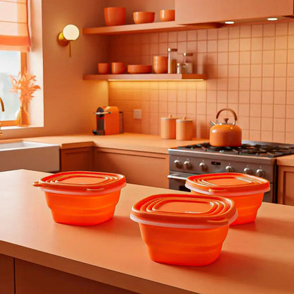 Taper Keep Tupper Plastico Contenedor De Alimentos 1200 Ml Naranja