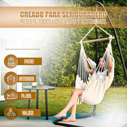 Hamaca Colgante Hamacas De Jardin Silla Hamaca Colgante Beige