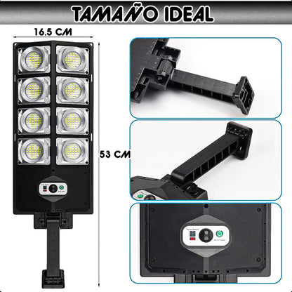 Foco Solar 200w Focos Solares Led Exterior Focos Solares W789b-4 Blanco Frío