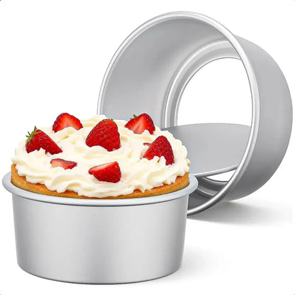 Moldes De Queque Molde Aluminio Molde Torta Desmontable 15cm Okshop Moldes De Aluminio De Torta Molde Desmontable Queque... Gris
