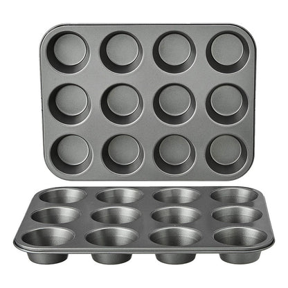 Molde Metal Para Cupcake Muffins Economico 12 Und Gris