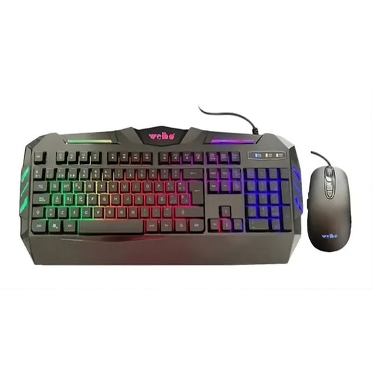 Kit De Teclado Y Mouse Gamer Teclado Ergonomico Para Juegos Kit Gamer Teclado Y Mouse Ergonomico Alambrico Pack Teclado Mouse Rgb Optico Kit Teclado Mouse Retroiluminado Okshop