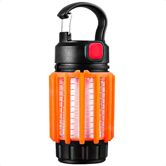 Lampara Mata Insectos Lampara Campíng Mata Mosquitos Lampara Mosquitero Electrico Impermeable Usb Matamoscas Electrico Uv Ampolleta Mata Zancudos Abs Led Colgable Color Naranja Okshop