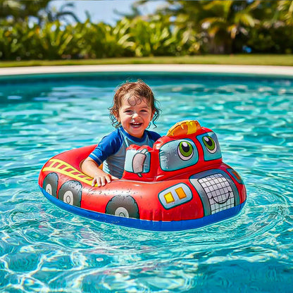 Flotador Para Niños Flotadores Piscina Camión De Bombero Rojo