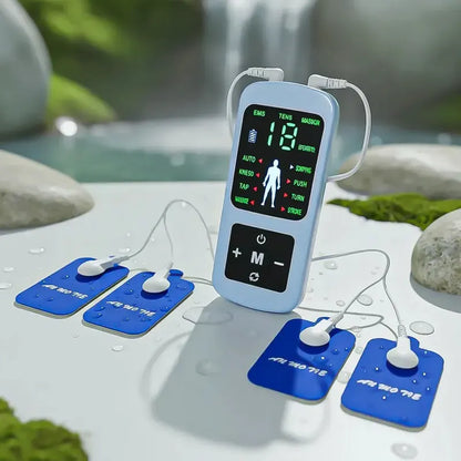 Electroestimulador Muscular Electrofisicos Tens 4 Electrodos Ok Shop Estimulador Nervioso Recargable Masajeador Electrónico De Pulsos Máquina De Fisioterapia Portátil Electroestimulador