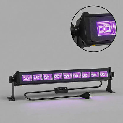 Barra Uv Led Luz Negra De 43cm Para Fiestas Y Escenario
