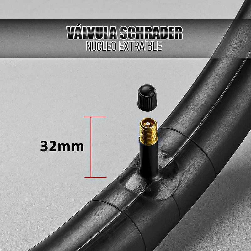 Camara Bicicleta Montañera Camara Bicicleta 29x1.75x2.125 Schrader Negro