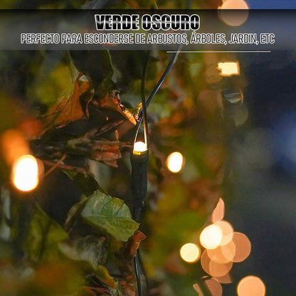 Pack 2 Luces Navidad Solares Luces Red Navidad Luces Terraza Amarillo