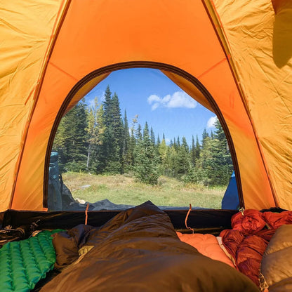 Colchoneta Inflable Camping 1 Plaza Okshop Con Bomba De Pie Naranja