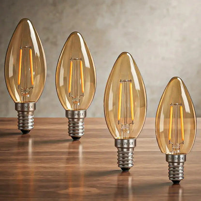Pack 4 Ampolleta Led E14 Ampolleta 2w Ampolletas Led Vela 2w Cálida