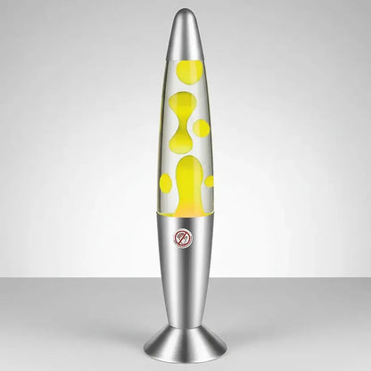 Lámpara De Lava Lampara De Mesa Lampara Lava 34cm Lampara Gris Amarillo