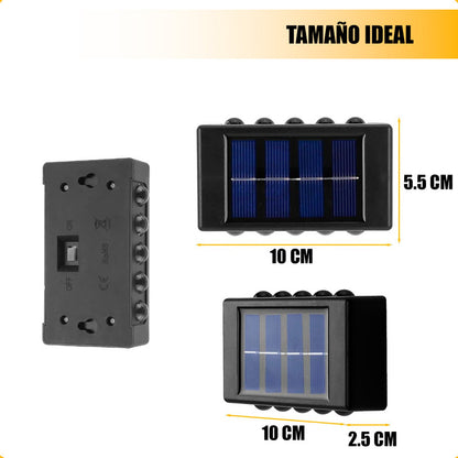 Pack X4 Aplique Solar Exterior Foco Aplique Exterior Pared