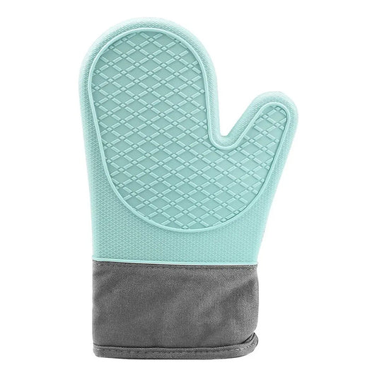Guantes Para Horno Toma Ollas Guantes De Silicona Horno Cocina Guante De Cocina Algodon Okshop Protector De Silicona Flexible 27 Cm Toma Olla Guante Silicona Color Verde Claro