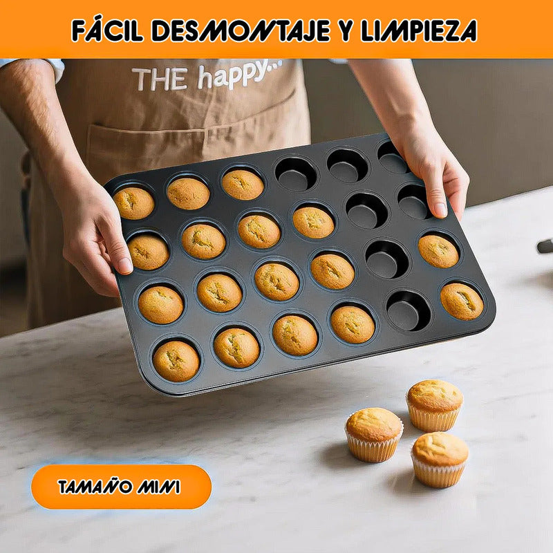 Pack 3 Moldes Cupcakes Moldes 24 Cupcake Moldes Reposteria Gris