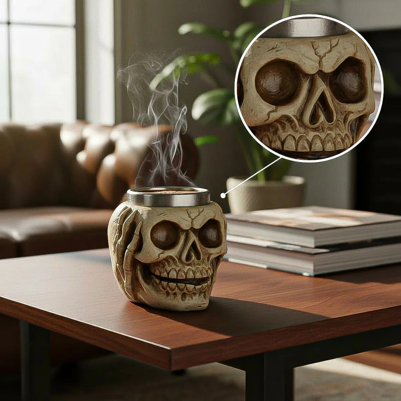 Vaso Shopero Vasos Shot Shoperos Cervecero Vaso Calavera Beige